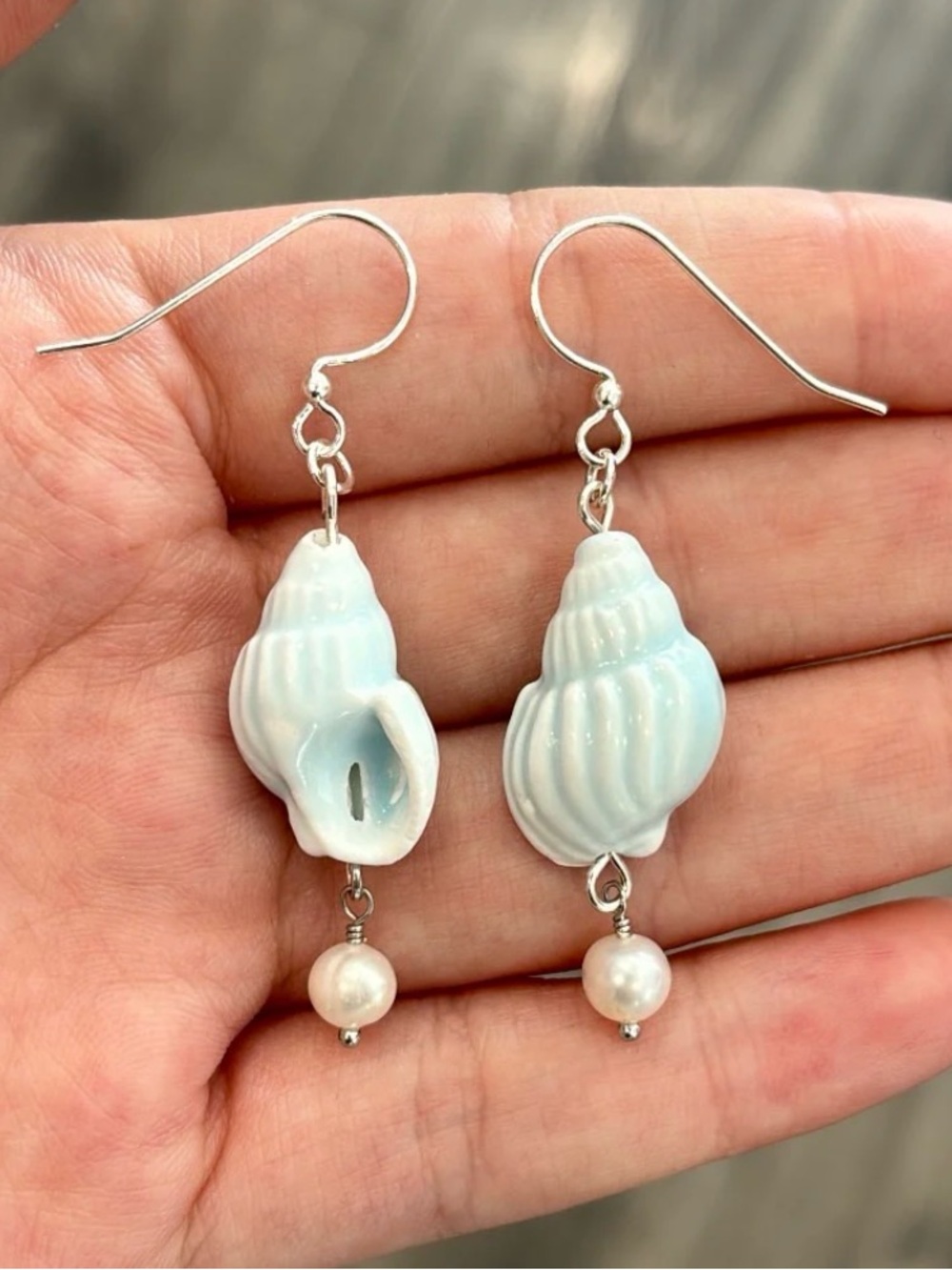 Ceramic Shell Earrings